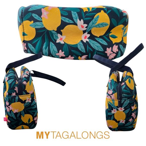 MYTAGALONGS Lemon Foodie Tote Toiletries Bag Neoprene - Picture 3 of 6
